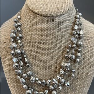 Chico’s Floating Silver and Gray Necklace